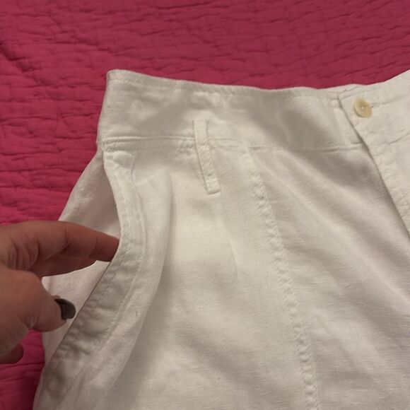 Ralph Lauren White 100% Linen Shorts, US12 - Picture 3 of 6